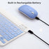 Bluetooth Keyboard and Mouse Combo for iPad - Rechargeable Wireless Keyboard & Mouse with 7-Color Backlit Compatible with iPad 9th/8th Gen, iPad P...