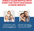 Ayurvedic Oil Pulling for Teeth and Gums | Organic Cinnamon Flavored Oral Rinse Mouthwash | Natural Essential Oils | Cobalt Glass Bottle Pump for ...