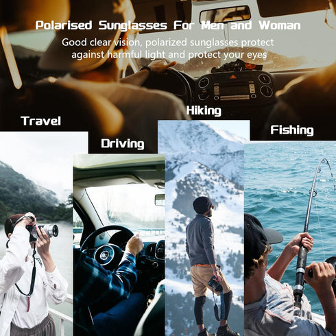 Sunglasses Men Polarized Aviator Sunglasses for Men Women Fishing Driving Sun glasses Metal Frame UV400 Protection...