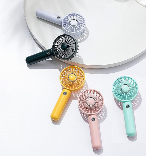 Portable Mini Fan, HandHeld Small Personal Battery Operated Fan Quiet usb Rechargeable 3 Speed makeup Lash Fan for Outside Travel Patios Indoor Sh...