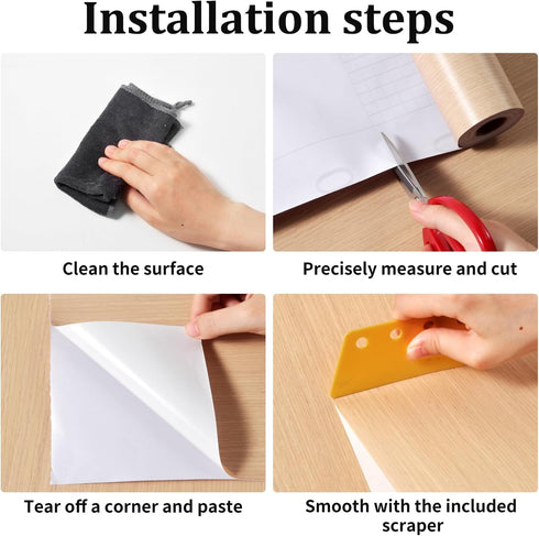 DUUEIHHUER Wood Wallpaper Peel and Stick Wallpaper Waterproof Removable Contact Paper Suitable for Cabinets Countertops Shelves Drawers Wall Doors...
