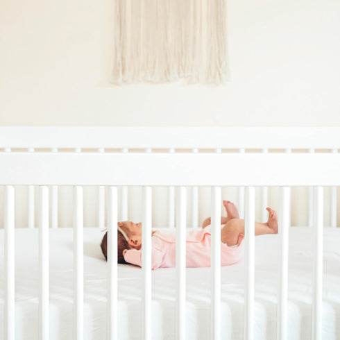 HonestBaby unisex-baby Fitted Crib Sheets Set Standard Mattress, 100% Organic Cotton Baby Boys, Girls, Neutral, 1 Pack - Rainbow Stripe, One Size...