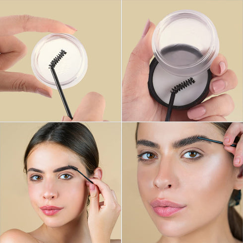 iMethod Eyebrow Wax - Brow Styling Wax for Feathered & Fluffy Brows, Clear Brow Gel, Brow Soap, Waterproof Eyebrow Makeup, Brow Lamination Effect...