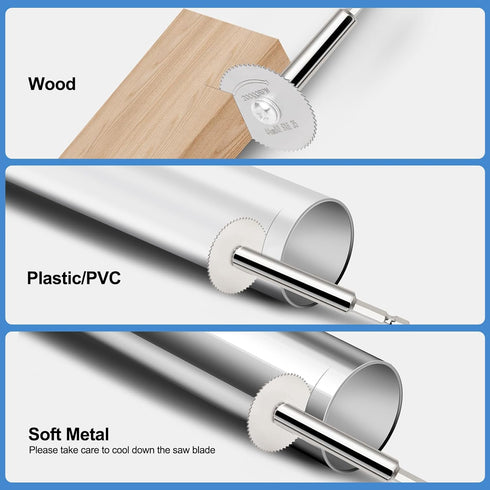 Inside Pipe Cutter for Pvc Pipe, Professional Pvc Pipe Cutter with 6pcs Rotary Drill Saw Blades and 1/4" Hex Shank, Plumber Tools for Big Small Di...