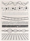 Waistlines Clear Stamps for Card Making Separator Lines Film Transparent Silicone Stamp DIY Scrapbooking Supplies Embossing Paper Card Album...