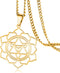 VASSAGO Merkabah on Flower of Life Necklace Mandala Necklace Geometry Star Tetrahedron Merkaba Pendant Necklace Buddhist Lotus Flower Mandala Pend...