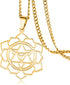 VASSAGO Merkabah on Flower of Life Necklace Mandala Necklace Geometry Star Tetrahedron Merkaba Pendant Necklace Buddhist Lotus Flower Mandala Pend...