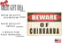 Rogue River Tactical Beware of Chihuahua Dog Metal Tin Sign Yard Outdoor Warning Fence Sign Large 12x8...