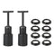 MECCANIXITY E14 Socket Ring Removal Tool T Type with Lamp Shade Socket Rings for Medium Base, Light Replacing Accessories, Black Pack of 10...