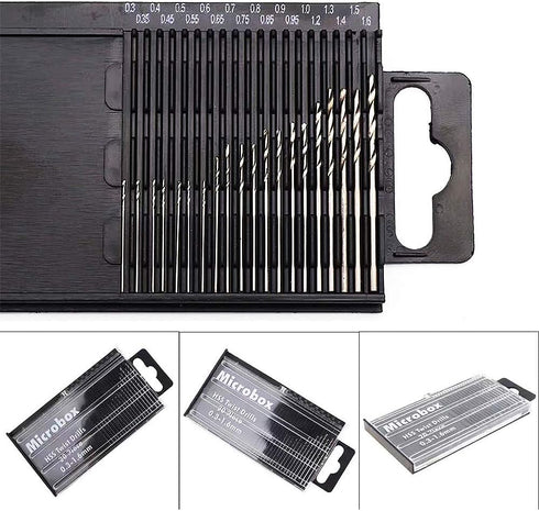Pin Vise Hand Drill With 20 PCS Micro Twist Drill Bits Set 0.3mm-1.6mm Manual Drill Bits Hand Drill Set For Jewelry Making Walnut Resin and More H...