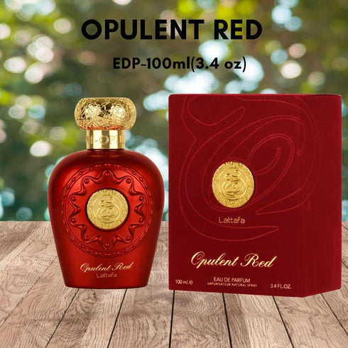 Lattafa Perfumes Opulent Red for Unisex Eau de Parfum Spray, 3.4 Ounce (137662)...