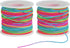 Bracelet String Elastic Cord - 2 Rolls 1MM Stretchy String for Bracelet Making, Rainbow Elastic Bracelets String Thread for Clay Beads, Bracelets,...