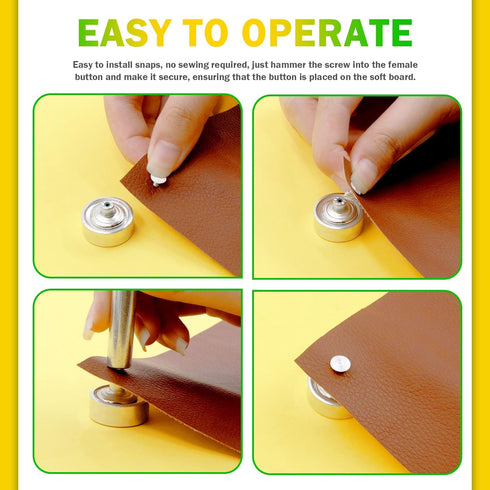 Keadic 202Pcs 5 Color No Sewing Jeans Buttons Replacement Kit with Metal Base, 17mm Metal Buttons Replacement Repair Combo Thread Rivets Tack Snap...