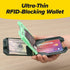Ultra-Thin RFID-Blocking Wallet, AS-SEEN-ON-TV, ID Theft Protection, Easy to Carry, Reach Cards & Cash with a Touch of a Button, Aluminum Outer Sh...