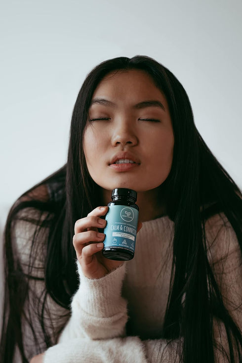 Calm & Connected -Stress Support & Ayurvedic Nootropic for Natural Calm, Focus, Clarity and Energy, Cortisol Manager with Ginkgo Biloba, Ashwagand...