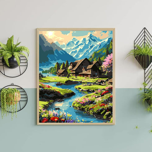 Arttoplus Landscape Paint by Numbers Kit for Adults-Scenery Paint by Numbers Kits for Adults Canvas,Scenery Adult Paint by Numbers for Gift Home W...
