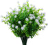 Artificial Plants Flowers Grass Shrubs 8 Pack No Fade Faux Plastic Flowers Outdoor for Vases Farmhouse Garden Porch Patio Office Indoor Wedding De...