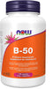 NOW Vitamin B-50 mg,100 Veg Capsules...