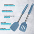 2 Pack Spatulas, Solid & Slotted Silicone Spatula Set, Stainless Steel Handle Coated with Silicone, Non Stick, Heat Resistant Rubber Flipper for F...