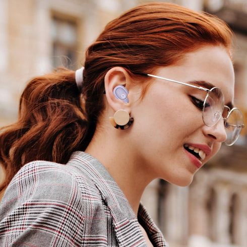 Wireless Earbuds for Small Ears Women Men, Purple Bluetooth Earbuds for Small Ear Canals, Mini Ear Buds Wireless Bluetooth Earphone for iPhone, An...