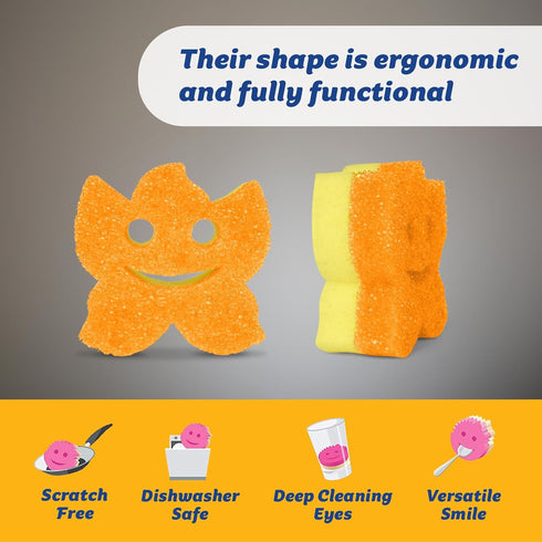 Scrub Daddy Scrub Mommy Special Edition Summer - Scratch-Free Multipurpose Dish Sponge - BPA Free & Made with Polymer Foam - Stain & Odor Resistan...