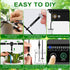 Solar Drip Irrigation Kit Accessories, 32.8FT Solar Powered Auto Easy DIY Irrigation System Expansion Kit with Anti-Siphoning Device for Balcony P...