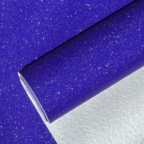 11.8"x53" Navy Blue Superfine Glitter Faux Leather Fabric for Crafts, Shiny Solid Color PU Synthetic Leather DIY Bows Jewelry Handmade Accessories...