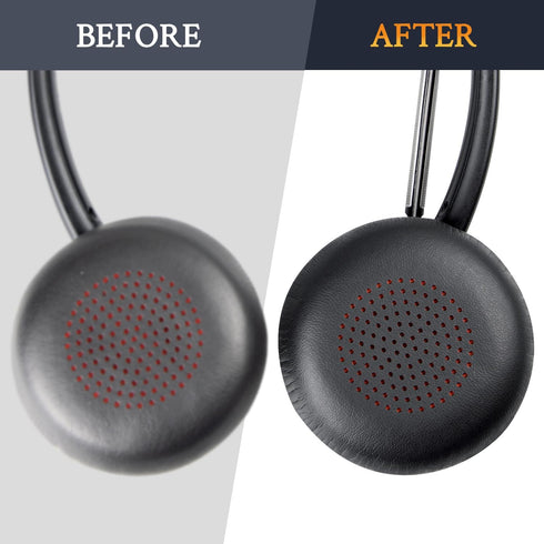 SOULWIT Replacement Earpads Cover for Plantronics Voyager Focus B825/1&2 UC, Voyager 4210/4220, Cushions Ear Pads Cover for Poly BlackWire 5200/C5...
