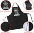 Rosoz Funny BBQ Black Chef Aprons for Men, Grill Master, Adjustable Kitchen Cooking Aprons with Pocket Waterproof Oil Proof Father’s Day/Birthday...