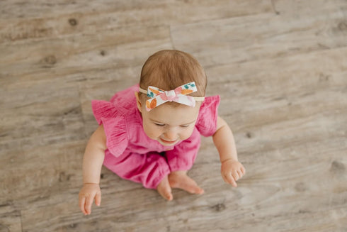 Copper Pearl Baby Bows: Stylish Headbands for Baby Girls, Premium Soft and Stretchy Baby Headbands, Perfect for Newborns, Trendy Designs - Siena...