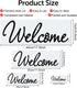 4 Pieces Welcome Stencils Welcome Stencils Templates Reusable Plastic Welcome Templates Stencil Set for Painting on Wood Wall Fabric Rock Chalkboa...