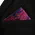 SHLAX&WING Paisley Blue Burgundy Red Pocket Square Mens Ties Silk Hanky...