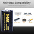 HW USB-C Rechargeable 1.5V Lithium D Batteries, 2-Pack 5000mAh/7500mWh Fast Charging with Over 1000 Cycles D Cell Long Lasting Lithium Batteries f...