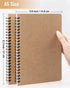A5 Spiral Notebooks Blank Journal 10-Pack, Softcover Unlined Sketch Pad for Drawing, Writing, Note Taking Travel Memo Notepads Diary Planner, 100 ...