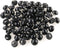 Tegg Pearl Button 50PCS 10mm Black Bead Shirt Half Ball Dome Caps Wire Loop Buttons for Crafts, Clothes, Wedding Dress, Scarpbooking and DIY Proje...
