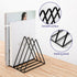 Goiio 1 Pcs Triangle File Holder, 5 Slot Metal Magazine Holder, for Office Home, Black...