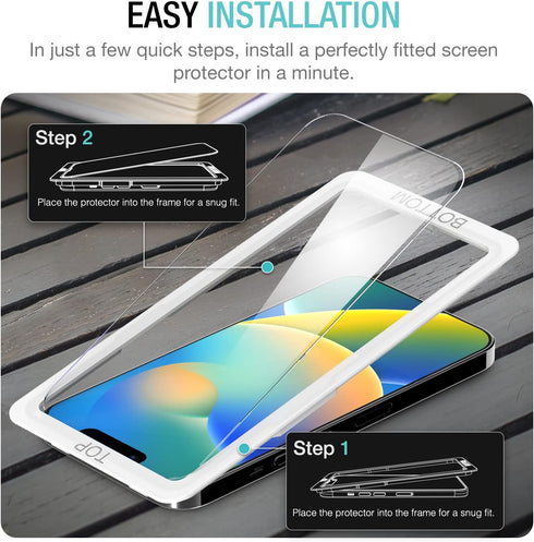 Purity Screen Protector Designed for iPhone 14 Plus 2022 (3 Pack) Tempered Glass Screen Protectors Slim Case Friendly + HD Clarity 9H Hardness Fil...