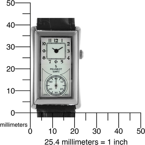 Peugeot Vintage Contoured Doctors Style Watch with Leather Band...