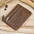 1 Pcs Leather 2 Zipper Coin Purse Wallet With Key Ring, Coin Organizer, Change Holder,Card Case, Leather Zipper Storage Bag for Men...