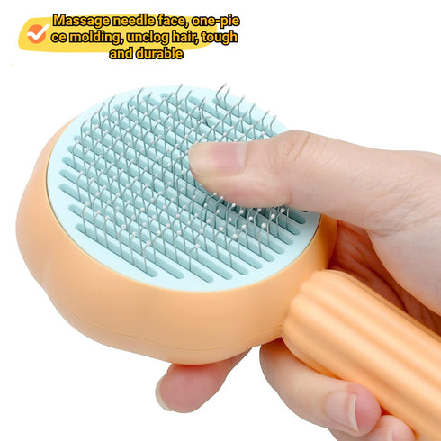 self cleaning cat brushcat combPet comb Cat comb pet brush Pet Self-cleaning needle comb pet hair remover pet comb (orange)...