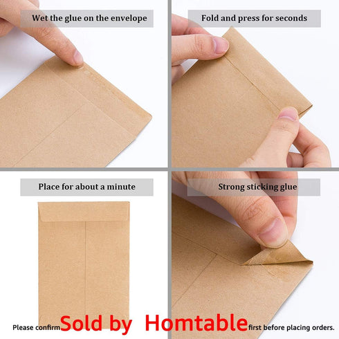 100 Pack Small Coin Envelopes Self-Adhesive Kraft Paper Seed Envelopes Mini Parts Small Items Stamps Storage Packets Envelopes for Garden, Office ...
