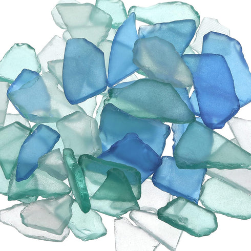Jetec Sea Glass for Crafts Seaglass Pieces Decor Flat Frosted Sea Glass Vase Filler Crushed for Beach Wedding Party Decor Home Aquarium DIY Art Cr...