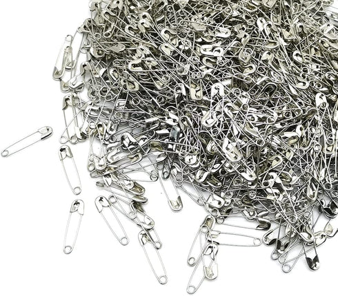 500 Pieces Safety Pins 20mm Small Sewing Pins Metal Mini Safety Pins for Home Office Art Craft Jewelry Making (XBZ/Silver)...