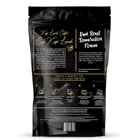 Wallacea Coffee Certified Wild Kopi Luwak Coffee Beans, Civet Coffee, Kopi Luwak From Gayo Sumatra Indonesia, coffee beans (8.8 oz)...