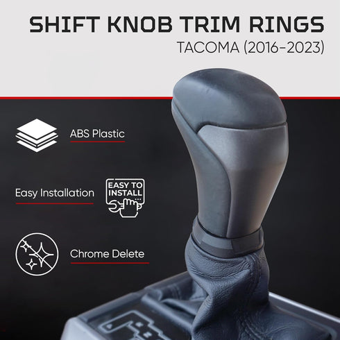 AJT DESIGN Shift Knob Trim Ring for 2016-2023 Tacoma - Black...