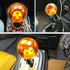 Round Ball Shift Knob for Most Manual Automatic Cars Universal Dragon Ball Gear Shift Knob with 3 Adapters M8x1.25, M10x1.25, M10x1.5(Yellow 4 Sta...