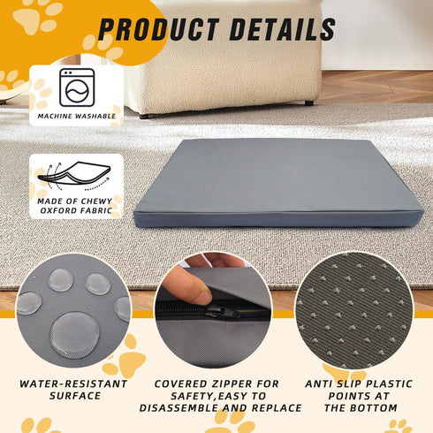 Pet Bed Cover M 30x20x3'' Dog Bed Covers Waterproof Dog Bed Covers Large Dog Bed Washable Removable Cover Dog Bed Covers Replacement Washable Dog ...