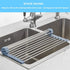 Seropy Roll Up Dish Drying Rack, Over The Sink Dish Drying Rack Kitchen Rolling Dish Drainer, Foldable Sink Rack Mat Stainless Steel Wire Dish Dry...