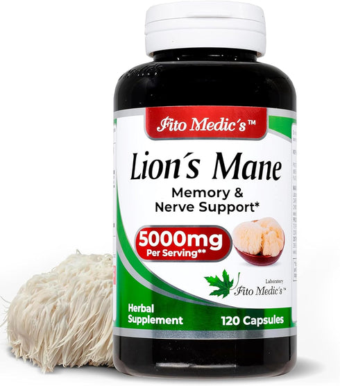 Lab | Lions Mane | 120 Capsules | Lions Mane Supplement | Lions Mane Supplement Capsules | Mushroom Supplement | Ultra high Absorption....