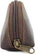 Leather Moon Pocket Coin Case Mini Squeeze Coin Purse Pouch Change Holder Tray Purse Wallet for Men & Women : Dark Brown...